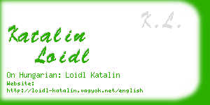 katalin loidl business card